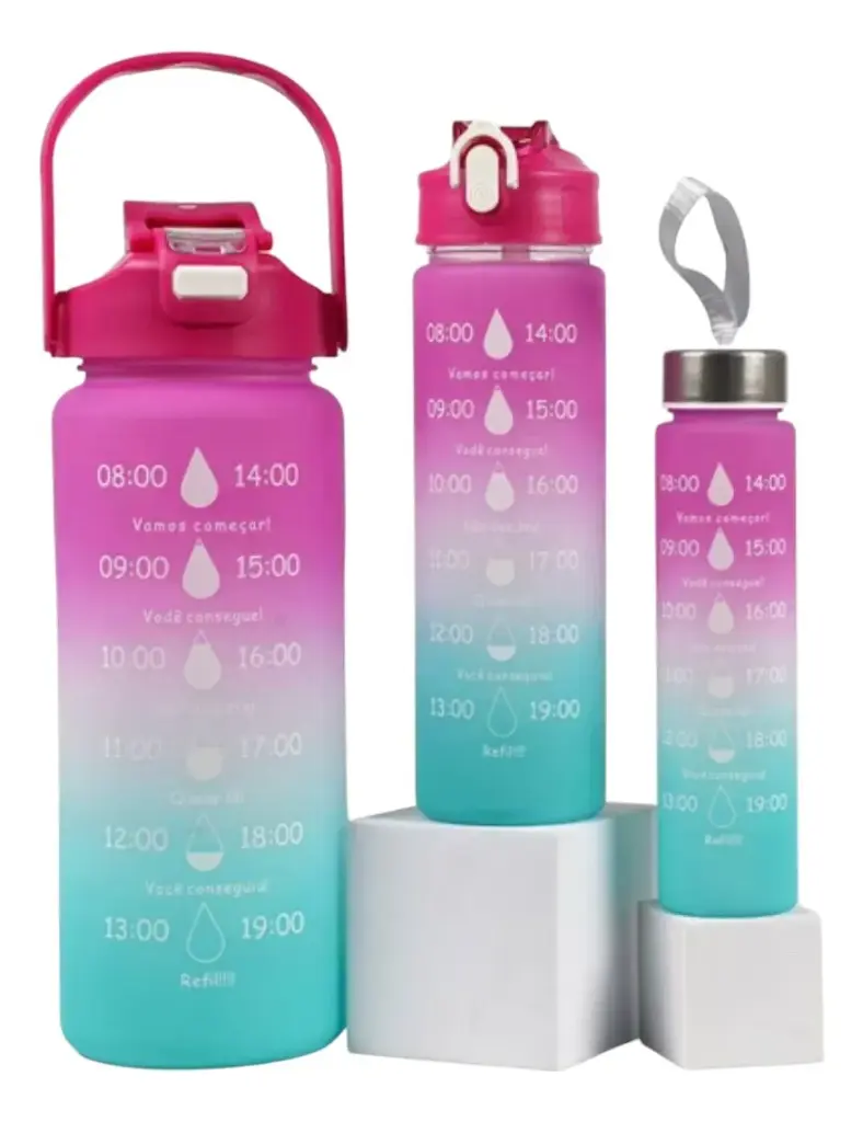Botella motivacional x3 1L 500ML 250ML