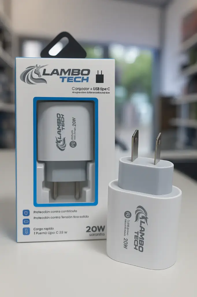 Cargador 20W USB + C lambotech