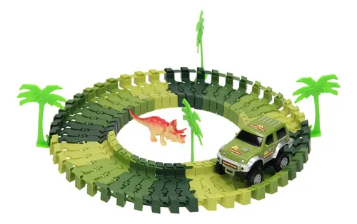 Pista de auto dinosaurio 48pcs