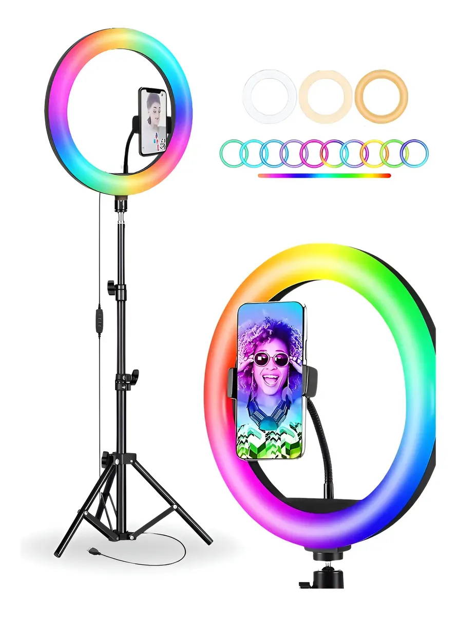 Aro de luz RGB 36cm + tripode