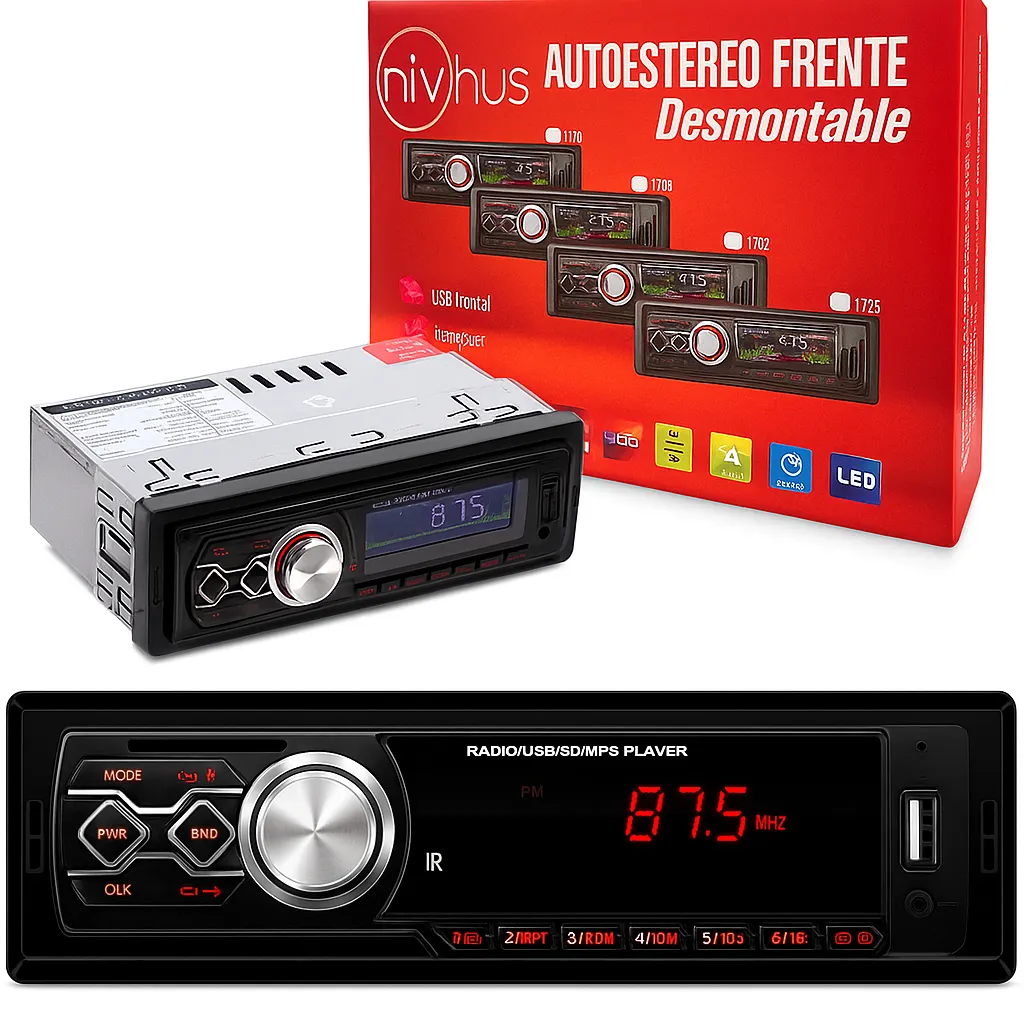 AutoEstereo  frente desmontble nivhus
