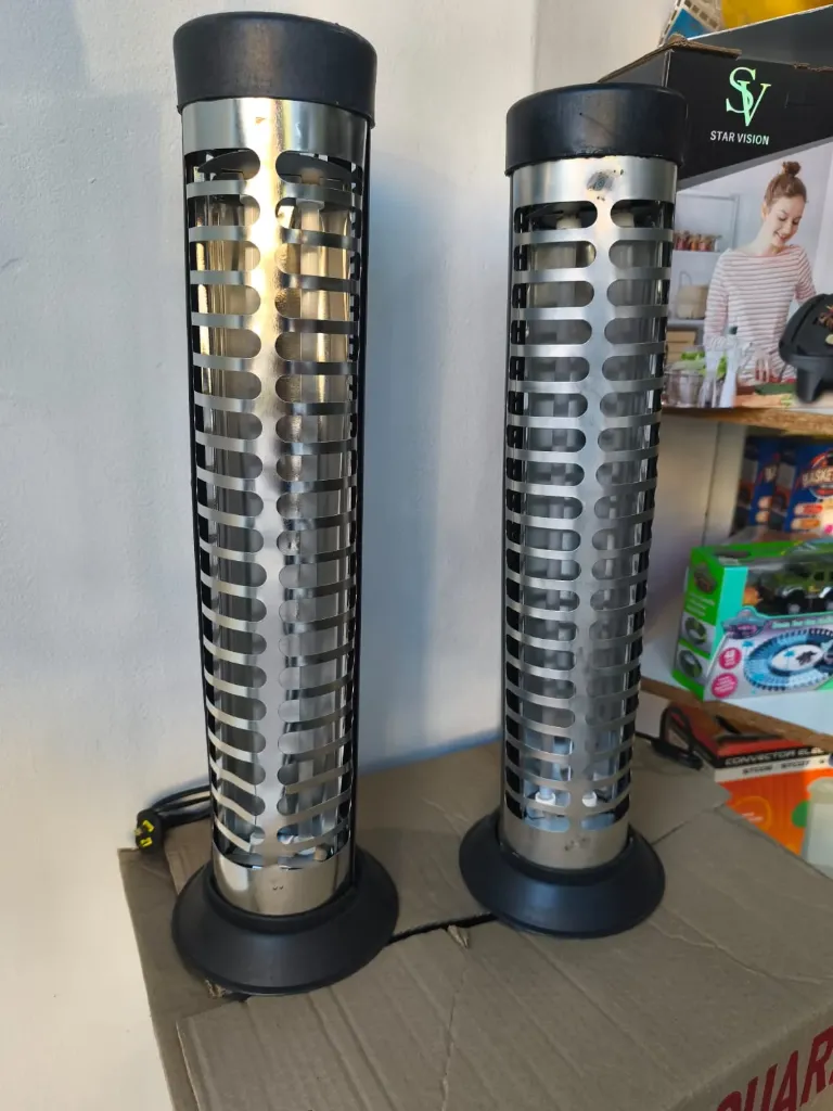 Estufa de cuarzo alógena 2 velas vertical
